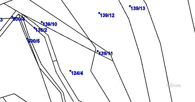 Parcela st. 139/11 v KÚ Letkov, Katastrální mapa