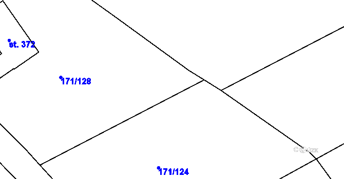 Parcela st. 171/126 v KÚ Letkov, Katastrální mapa