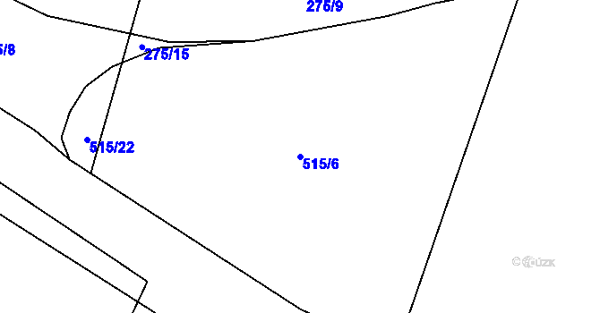Parcela st. 515/6 v KÚ Letkov, Katastrální mapa