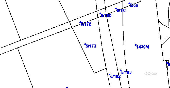 Parcela st. 5/173 v KÚ Kunčice u Letohradu, Katastrální mapa