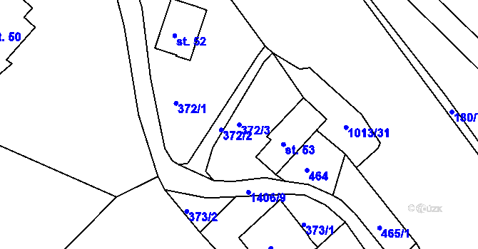 Parcela st. 372/3 v KÚ Kunčice u Letohradu, Katastrální mapa