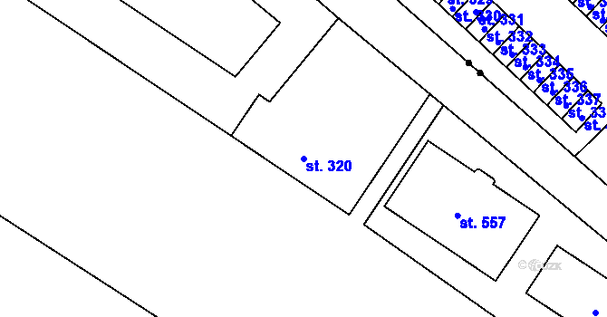 Parcela st. 320 v KÚ Letohrad, Katastrální mapa