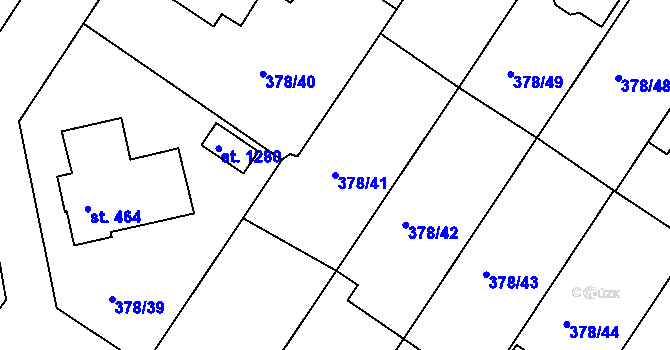 Parcela st. 378/41 v KÚ Letohrad, Katastrální mapa