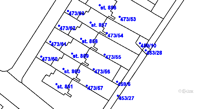 Parcela st. 473/55 v KÚ Letohrad, Katastrální mapa