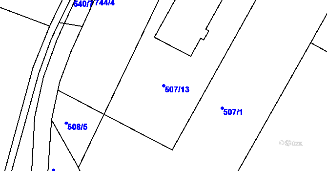 Parcela st. 507/13 v KÚ Letohrad, Katastrální mapa