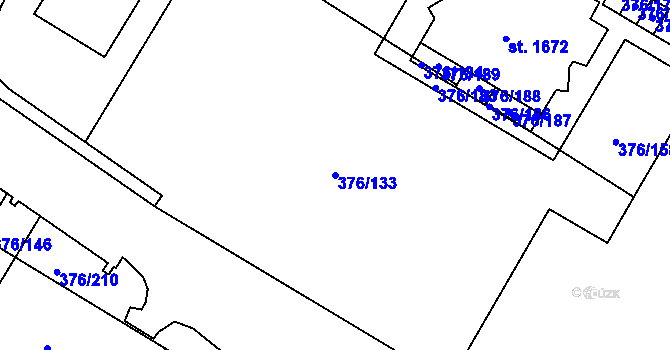 Parcela st. 376/133 v KÚ Letohrad, Katastrální mapa
