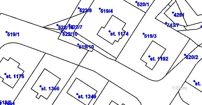 Parcela st. 723/3 v KÚ Letohrad, Katastrální mapa