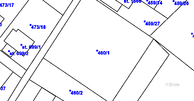 Parcela st. 460/1 v KÚ Letohrad, Katastrální mapa