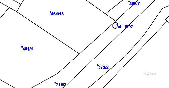 Parcela st. 462/11 v KÚ Letohrad, Katastrální mapa