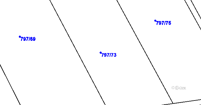 Parcela st. 797/73 v KÚ Orlice, Katastrální mapa