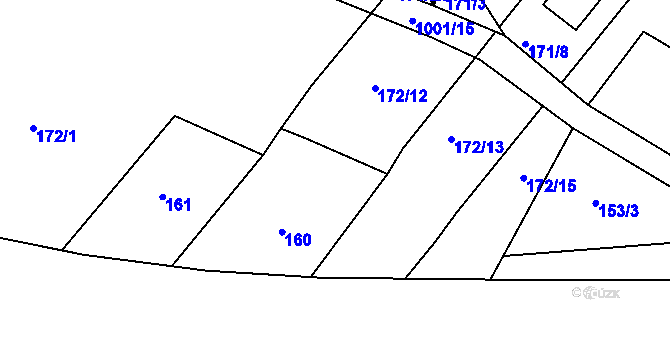 Parcela st. 162/5 v KÚ Orlice, Katastrální mapa