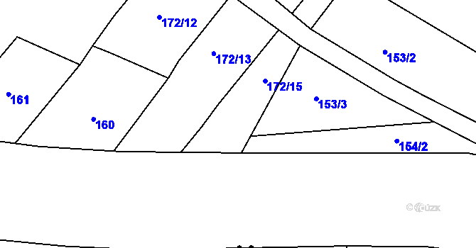 Parcela st. 162/7 v KÚ Orlice, Katastrální mapa