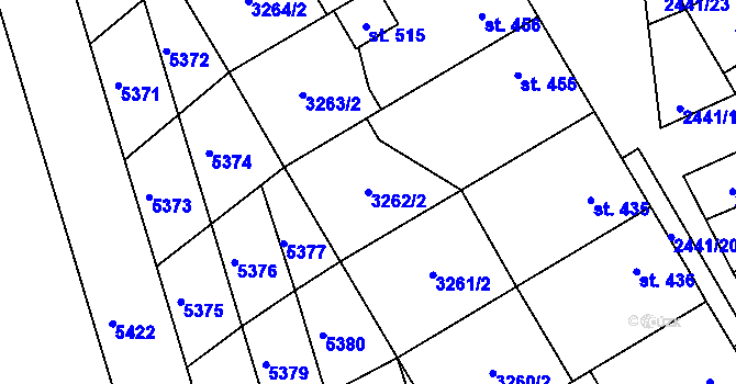 Parcela st. 3262/2 v KÚ Letonice, Katastrální mapa