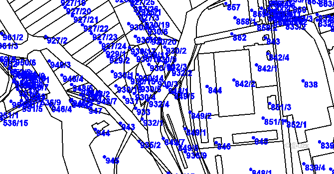 Parcela st. 914/1 v KÚ Letovice, Katastrální mapa