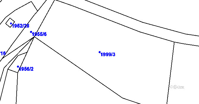 Parcela st. 1999/3 v KÚ Letovice, Katastrální mapa