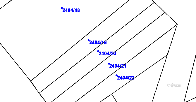 Parcela st. 2404/20 v KÚ Letovice, Katastrální mapa