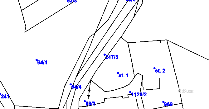 Parcela st. 247/3 v KÚ Slatinka, Katastrální mapa