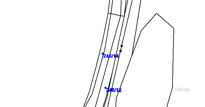 Parcela st. 246/14 v KÚ Slatinka, Katastrální mapa
