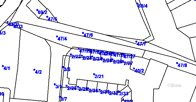 Parcela st. 47/24 v KÚ Lety u Dobřichovic, Katastrální mapa