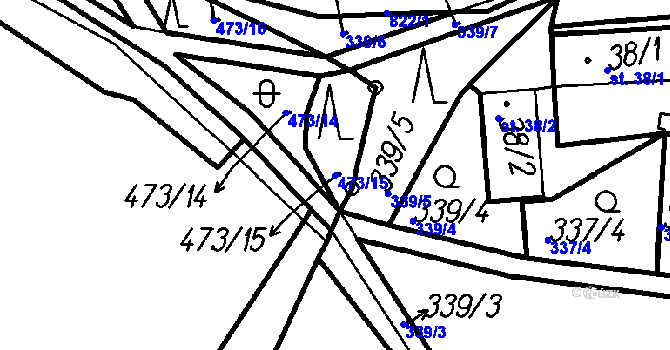 Parcela st. 473/15 v KÚ Šerkov, Katastrální mapa