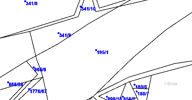 Parcela st. 195/1 v KÚ Levín u Berouna, Katastrální mapa