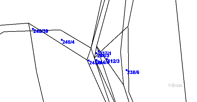 Parcela st. 237/1 v KÚ Levín u Berouna, Katastrální mapa