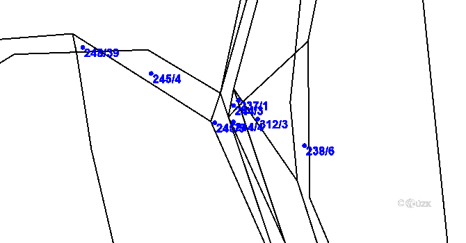 Parcela st. 244/4 v KÚ Levín u Berouna, Katastrální mapa