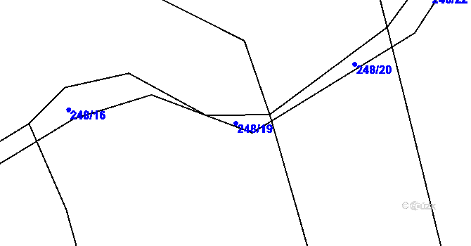 Parcela st. 248/19 v KÚ Levín u Berouna, Katastrální mapa