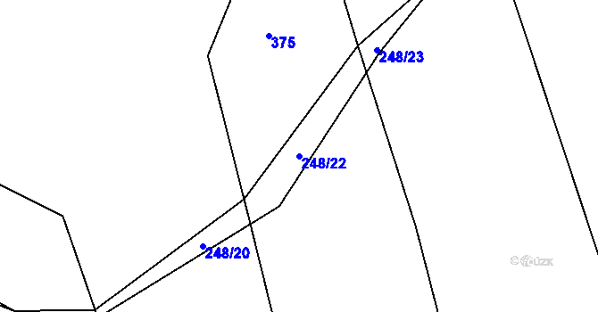 Parcela st. 248/22 v KÚ Levín u Berouna, Katastrální mapa