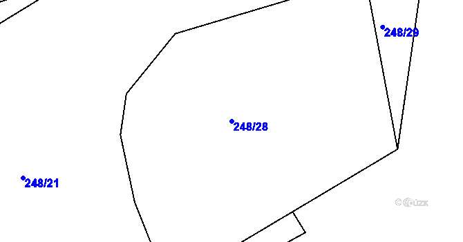 Parcela st. 248/28 v KÚ Levín u Berouna, Katastrální mapa