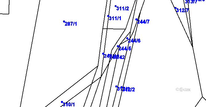 Parcela st. 248/41 v KÚ Levín u Berouna, Katastrální mapa