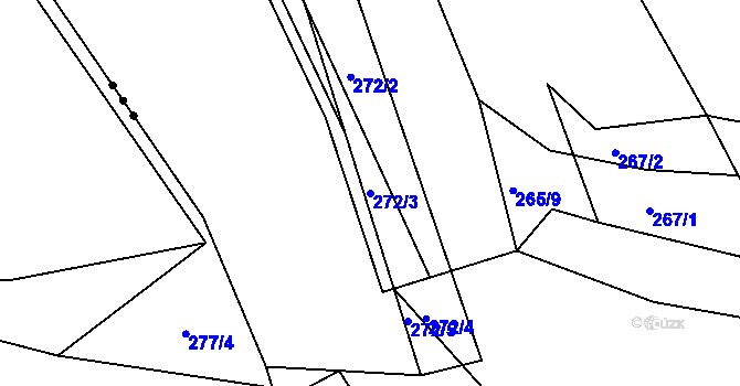 Parcela st. 272/3 v KÚ Levín u Berouna, Katastrální mapa