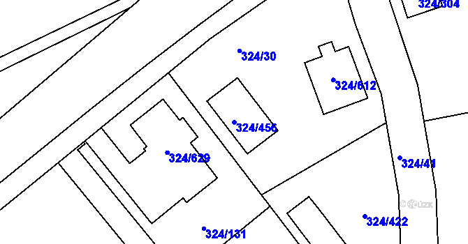 Parcela st. 324/456 v KÚ Levín u Berouna, Katastrální mapa