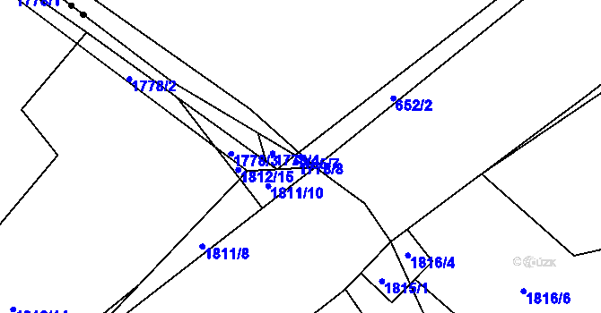 Parcela st. 185/7 v KÚ Levín u Berouna, Katastrální mapa