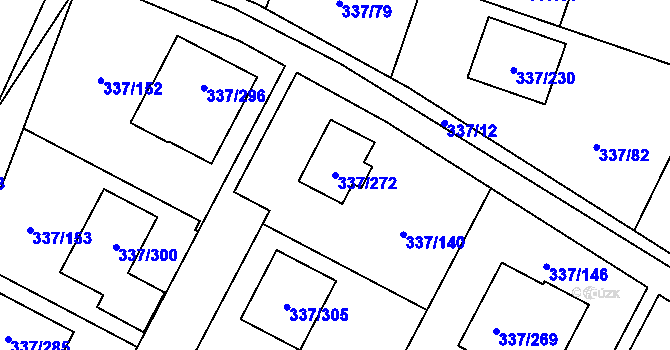 Parcela st. 337/272 v KÚ Levín u Berouna, Katastrální mapa