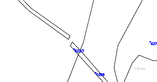 Parcela st. 522/1 v KÚ Levín u Litoměřic, Katastrální mapa