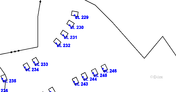 Parcela st. 950 v KÚ Levín u Litoměřic, Katastrální mapa