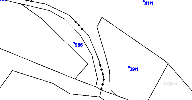 Parcela st. 38 v KÚ Muckov, Katastrální mapa