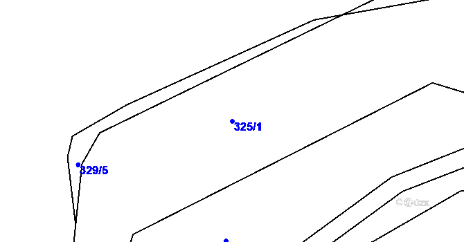 Parcela st. 325/1 v KÚ Hrbov u Lhenic, Katastrální mapa