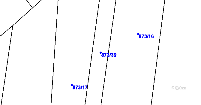 Parcela st. 873/39 v KÚ Lhenice, Katastrální mapa