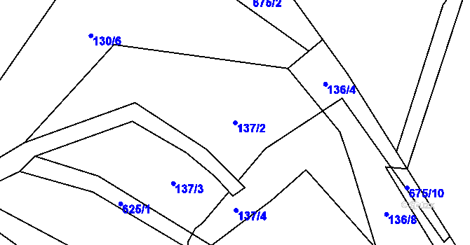 Parcela st. 137/2 v KÚ Lhota u Kamenných Žehrovic, Katastrální mapa
