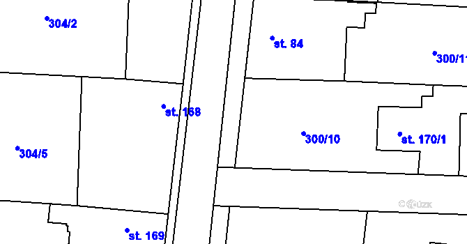 Parcela st. 300/23 v KÚ Lhota u Dřís, Katastrální mapa