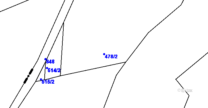 Parcela st. 478/2 v KÚ Lhota u Dobřan, Katastrální mapa