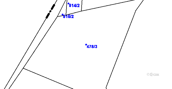 Parcela st. 478/3 v KÚ Lhota u Dobřan, Katastrální mapa