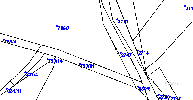 Parcela st. 790/5 v KÚ Lhota u Dobřan, Katastrální mapa