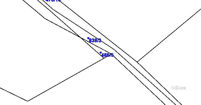 Parcela st. 486/5 v KÚ Lhota u Dobřan, Katastrální mapa