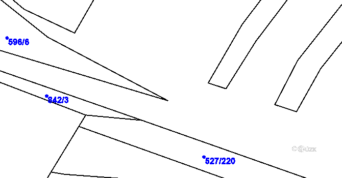 Parcela st. 527/227 v KÚ Lhota u Dobřan, Katastrální mapa