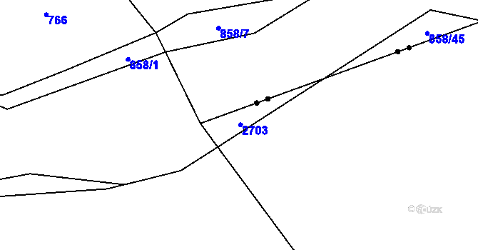 Parcela st. 770/4 v KÚ Lhota u Dobřan, Katastrální mapa