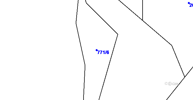 Parcela st. 771/6 v KÚ Lhota u Dobřan, Katastrální mapa
