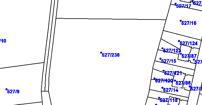 Parcela st. 527/238 v KÚ Lhota u Dobřan, Katastrální mapa